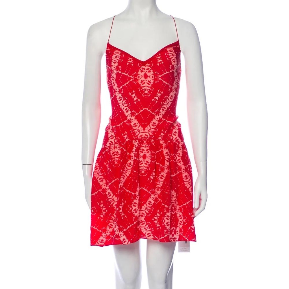 Rebecca Taylor Red Silk Mini Dress